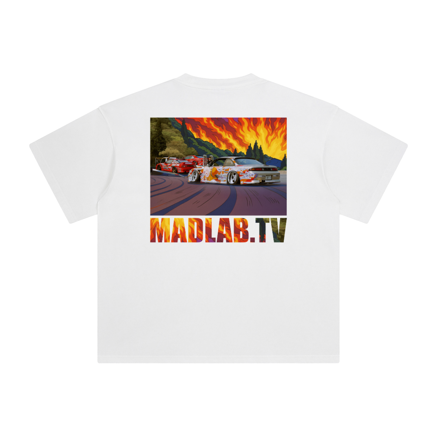MADLAB - Flame On (White Tee)