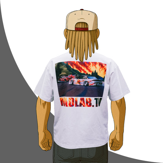 MADLAB - Flame On (White Tee)