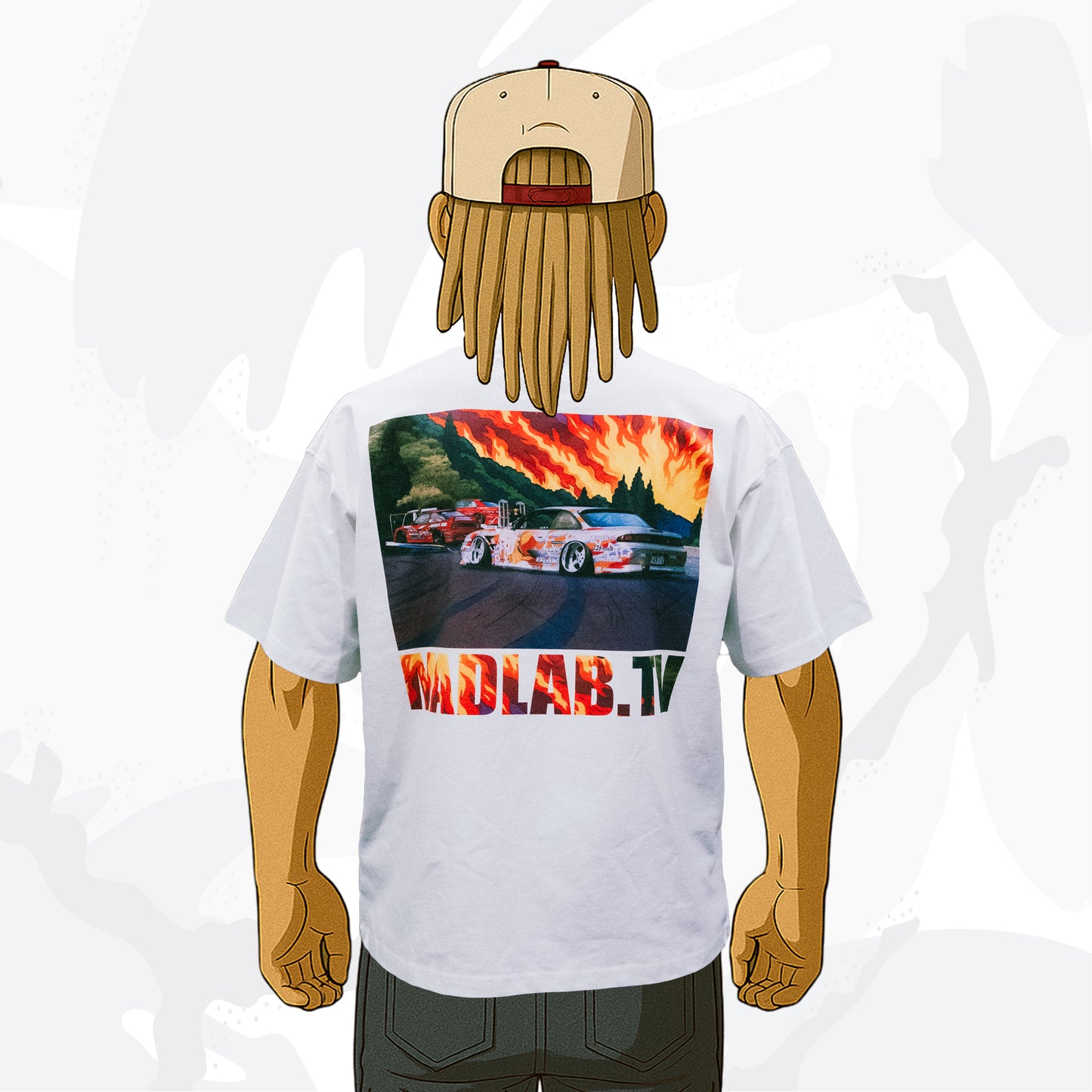 MADLAB - Flame On (White Tee)